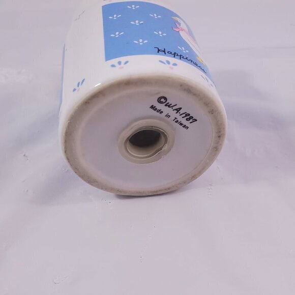 VTG 1987 HAPPINESS IS HOMEMADE Geese 2 Piece Ceramic Salt & Pepper Shaker Set - Picture 9 of 15